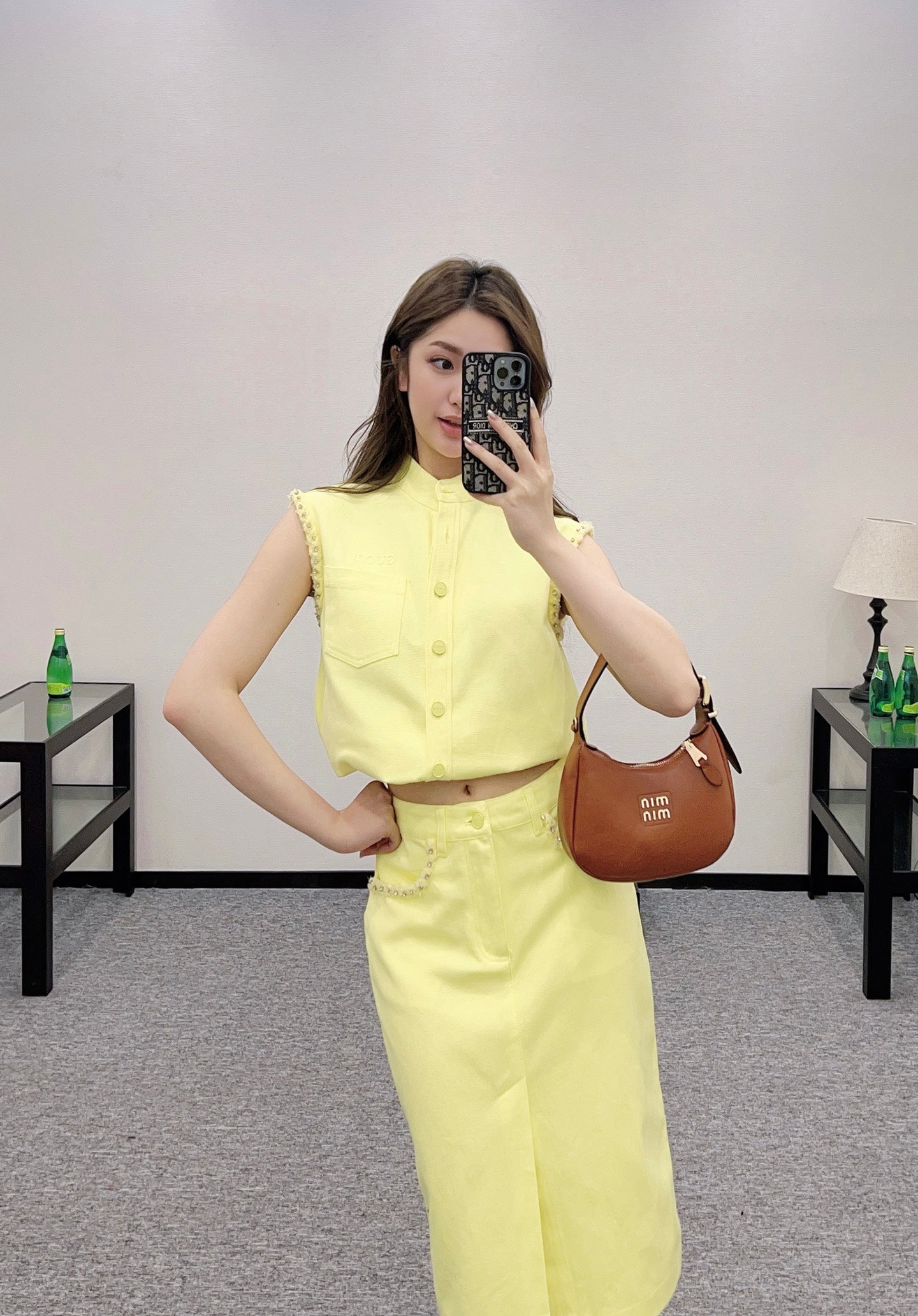 G 2025 Summer New Vest Top Skirt Set