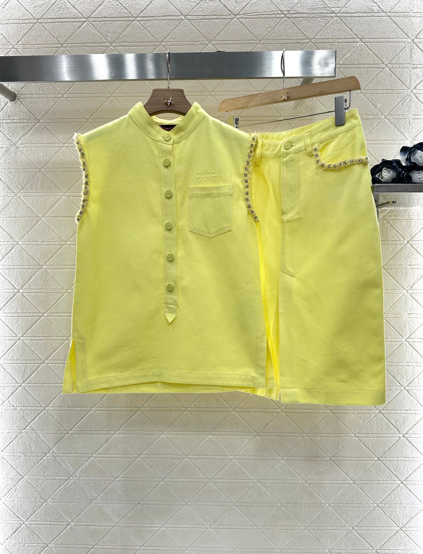 G 2025 Summer New Vest Top Skirt Set
