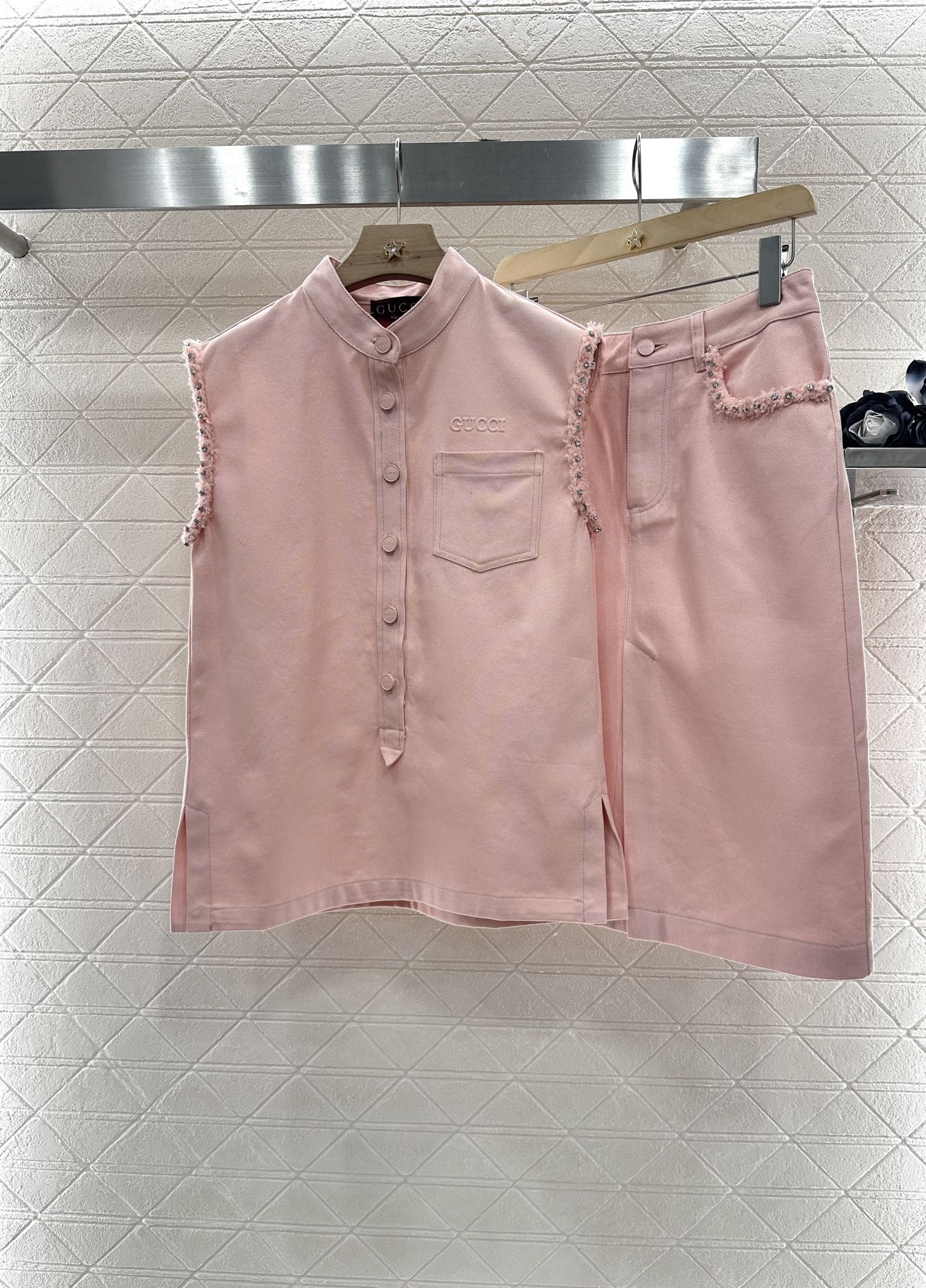 G 2025 Summer New Vest Top Skirt Set
