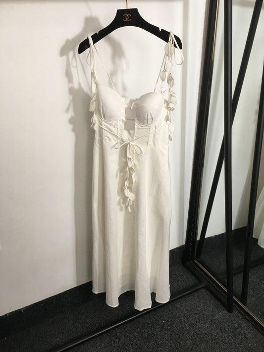 v 25 Summer New Petal Lace-up Tube Top Suspender Dress