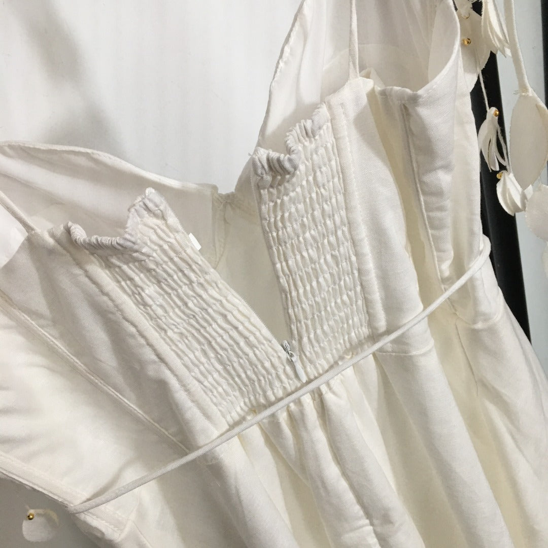 v 25 Summer New Petal Lace-up Tube Top Suspender Dress
