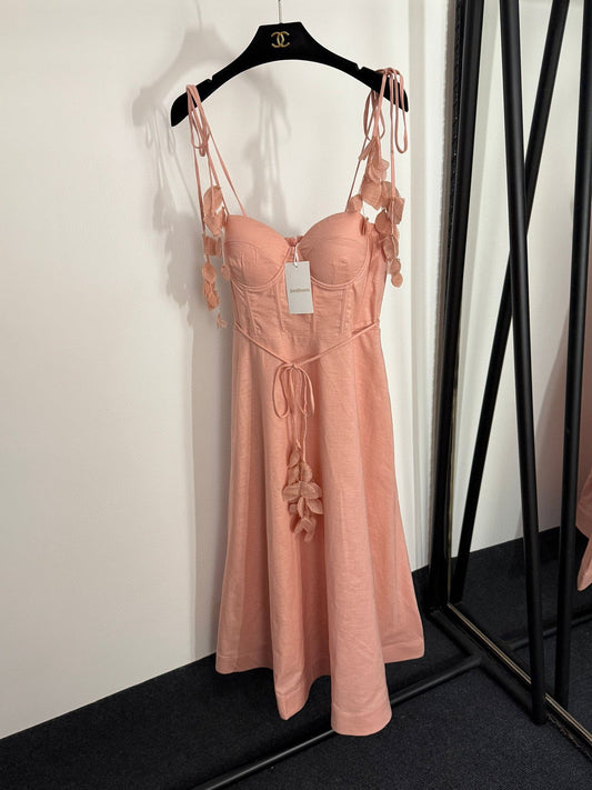 v 25 Summer New Petal Lace-up Tube Top Suspender Dress