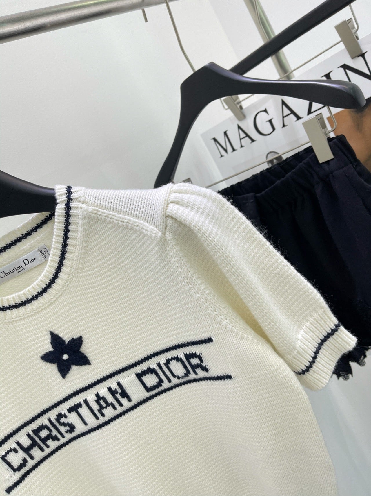 D 25 Star knitted short-sleeved top