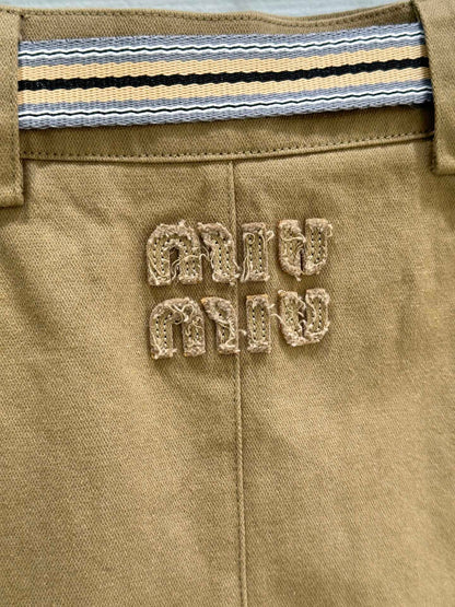 M 25SS Early Spring Work Pocket Belt Skirt