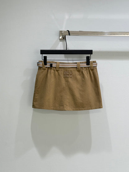 M 25SS Early Spring Work Pocket Belt Skirt