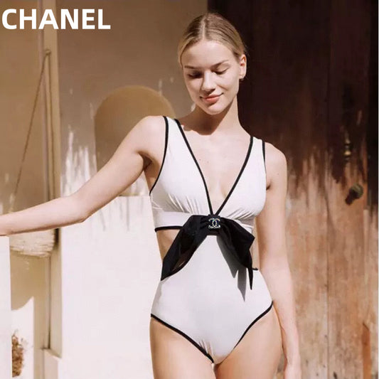 C 25 One-piece bow swimsuit