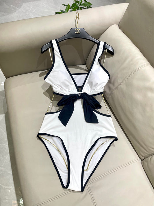C 25 One-piece bow swimsuit