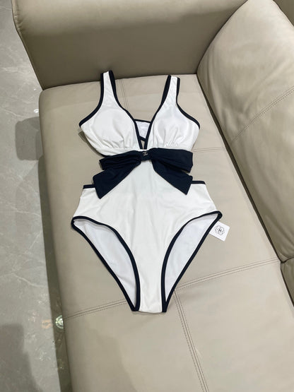 C 25 One-piece bow swimsuit