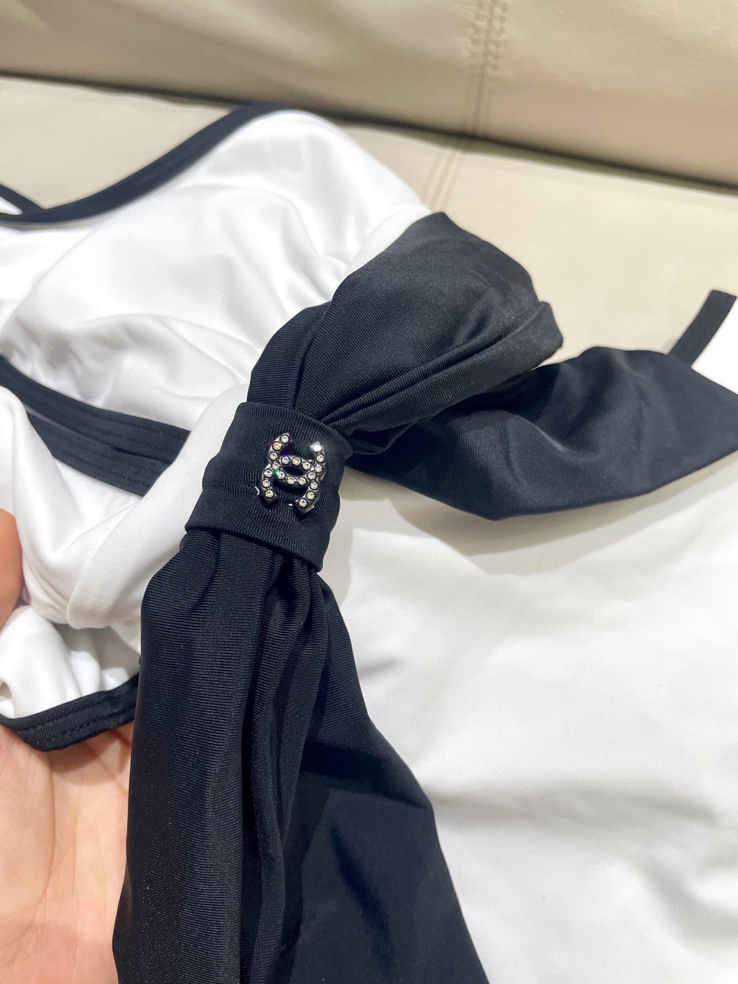 C 25 One-piece bow swimsuit