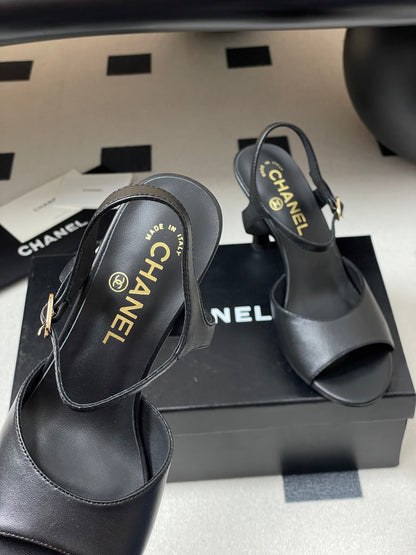 25s Spring and Summer New High Heels Buckle Pearl Heels