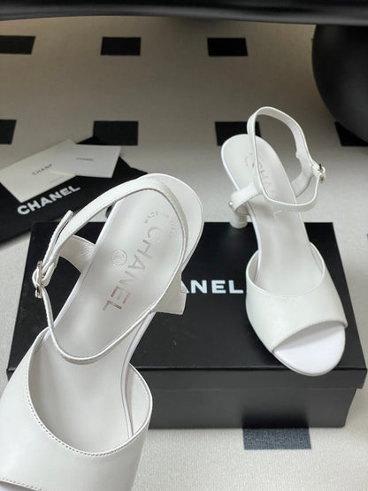 25s Spring and Summer New High Heels Buckle Pearl Heels