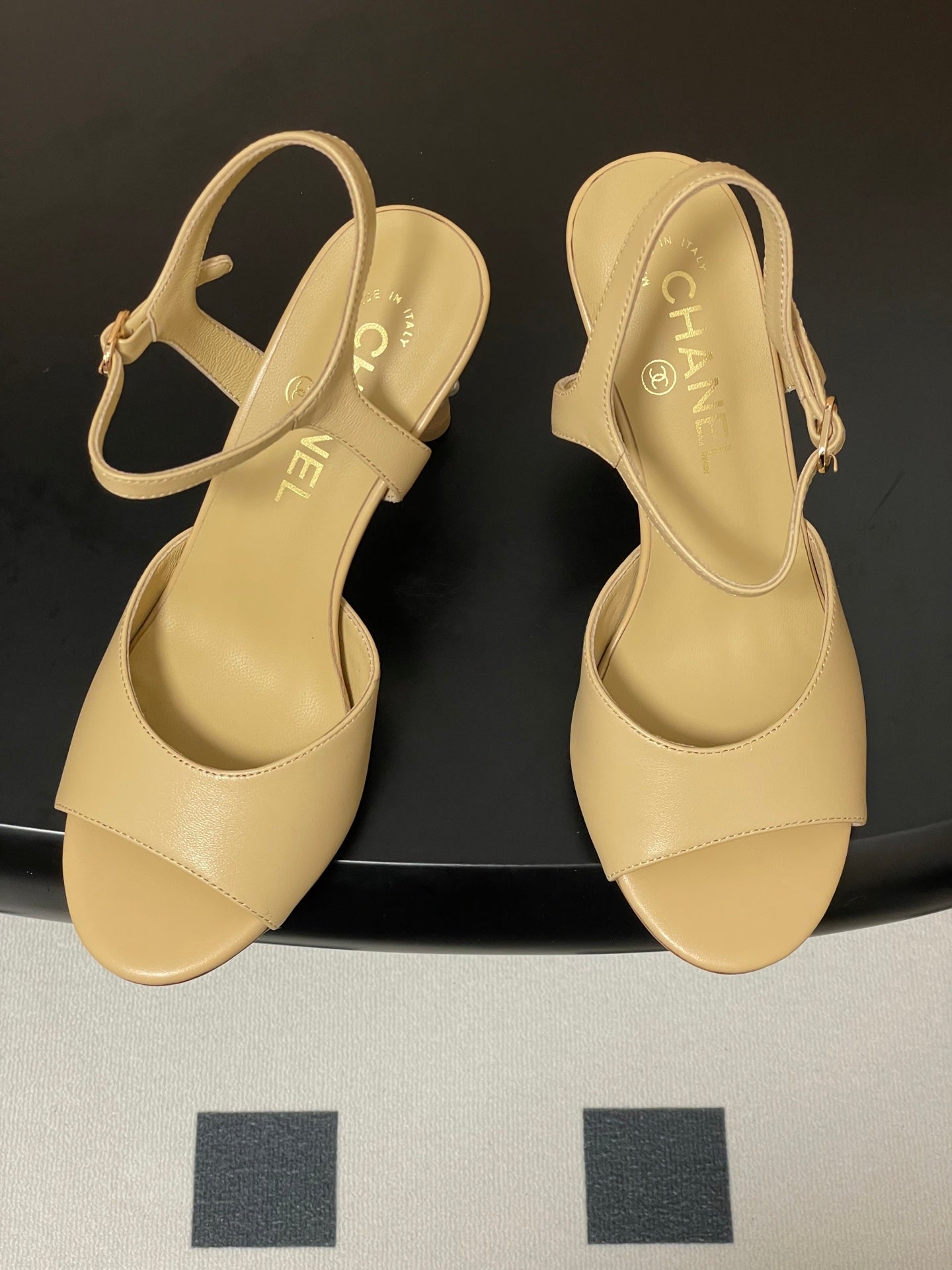 25s Spring and Summer New High Heels Buckle Pearl Heels