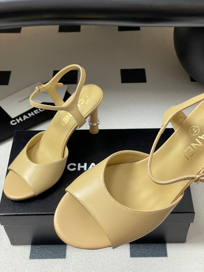 25s Spring and Summer New High Heels Buckle Pearl Heels