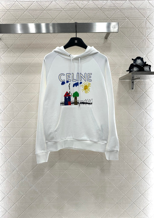 2025 Autumn New Printed Hooded Kids Sweatshirt