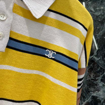 25 Early Autumn New Contrast Striped Long Sleeve Top