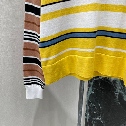 25 Early Autumn New Contrast Striped Long Sleeve Top
