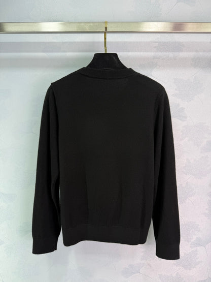 25 New autumn heavy beaded round neck sweater