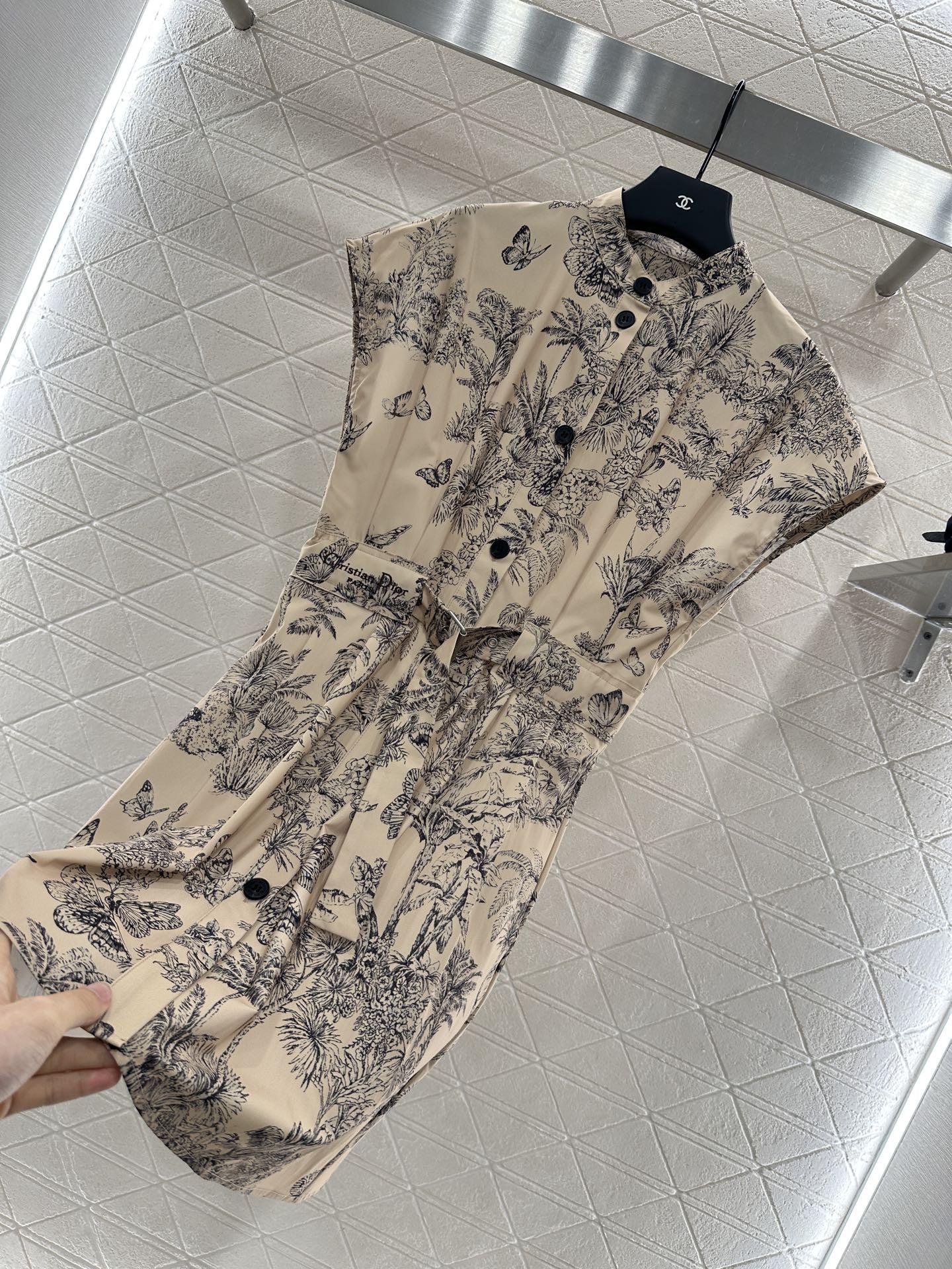 2025 Autumn New Lapel Wide Sleeve Print Dress