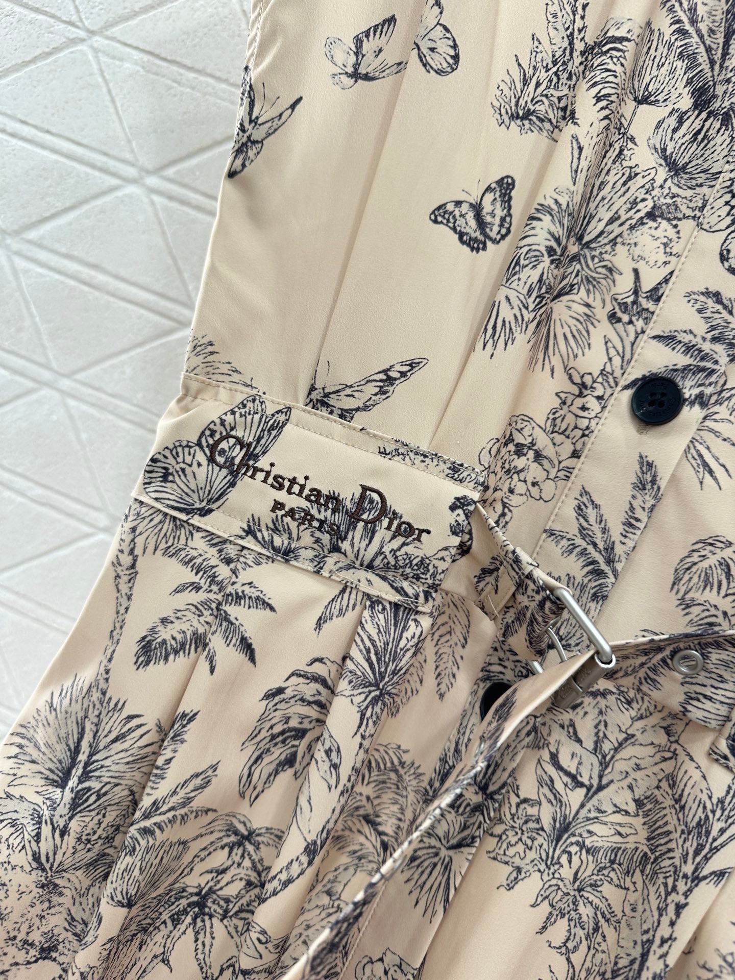 2025 Autumn New Lapel Wide Sleeve Print Dress