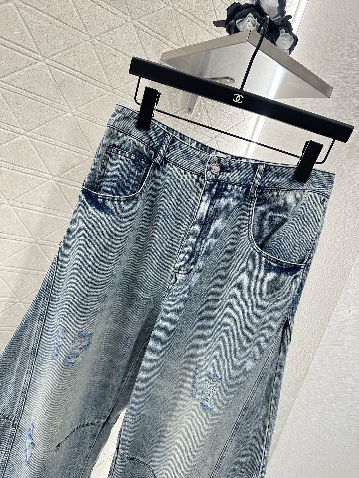 2025 Autumn New Ripped loose-fitting Machete jeans