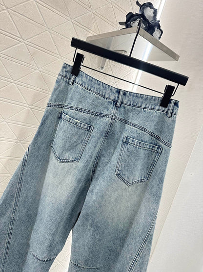 2025 Autumn New Ripped loose-fitting Machete jeans
