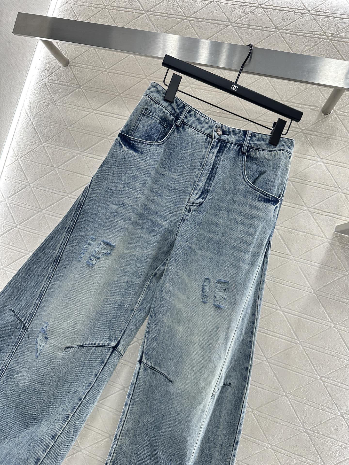 2025 Autumn New Ripped loose-fitting Machete jeans