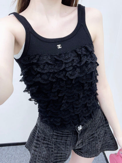 2025 Autumn New Lace knitted camisole