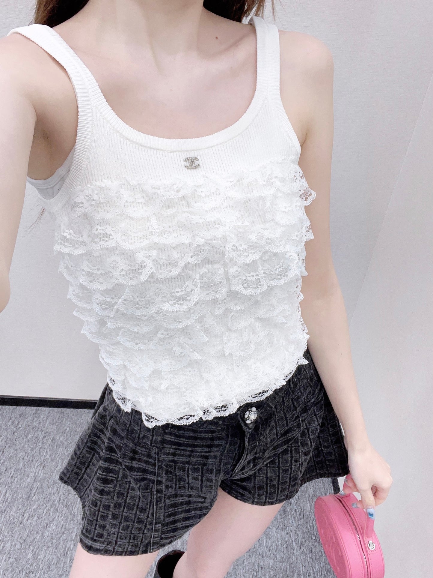 2025 Autumn New Lace knitted camisole