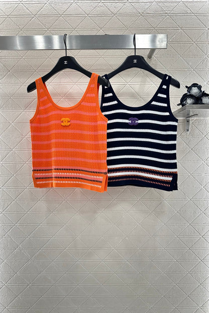 2025 Autumn New Striped knitted vest