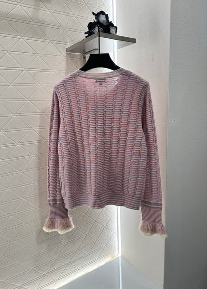 2025 Autumn New Striped knitted cardigan
