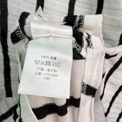 2025 Autumn New Fake two-piece patchwork diagonal striped knitted long sleeves