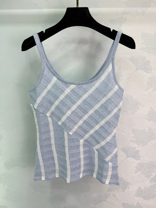 2025 Autumn New Diagonal striped knitted suspenders