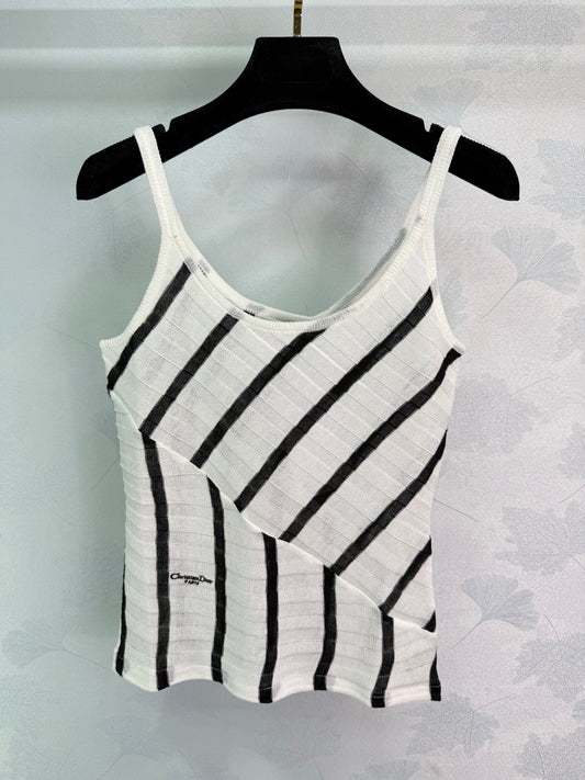 2025 Autumn New Diagonal striped knitted suspenders