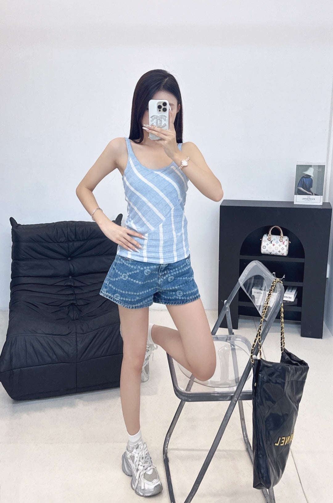 2025 Autumn New Diagonal striped knitted suspenders