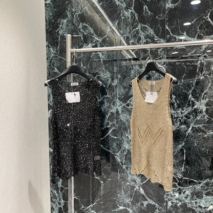 Br 25 Early Fall New Hollow Sequin Vest