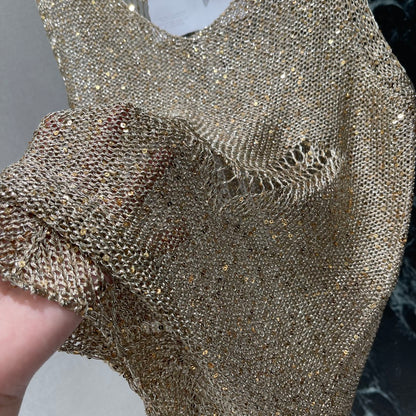 Br 25 Early Fall New Hollow Sequin Vest