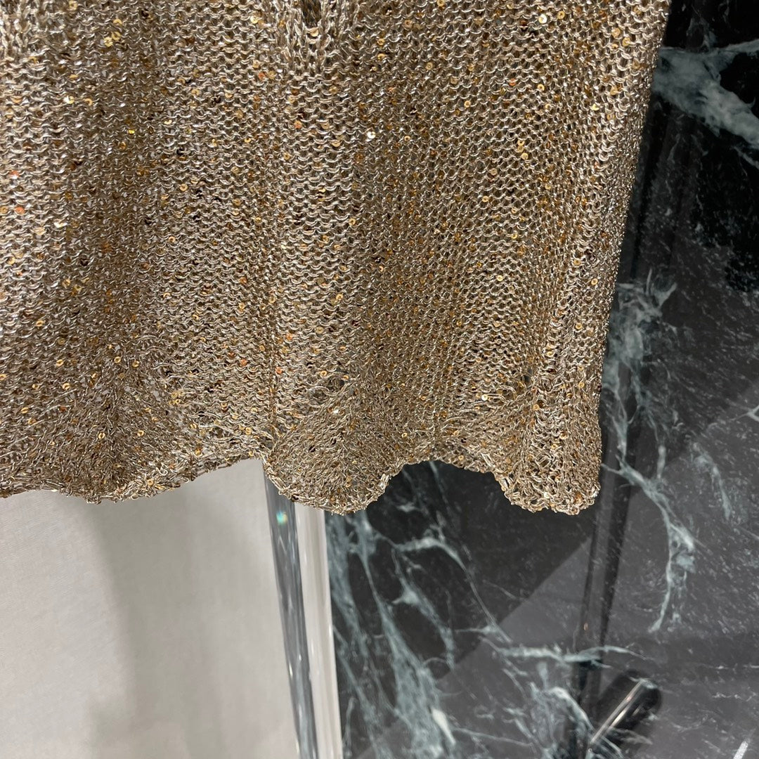 Br 25 Early Fall New Hollow Sequin Vest