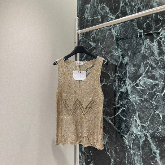 Br 25 Early Fall New Hollow Sequin Vest