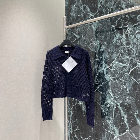 CE 25 Early Fall New Style Lapel Hollow Cardigan