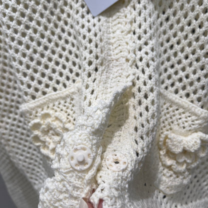 CE 25 Early Fall New Style Lapel Hollow Cardigan