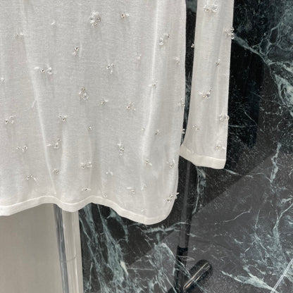 M 25 Early Fall New Beaded Round Neck Dress