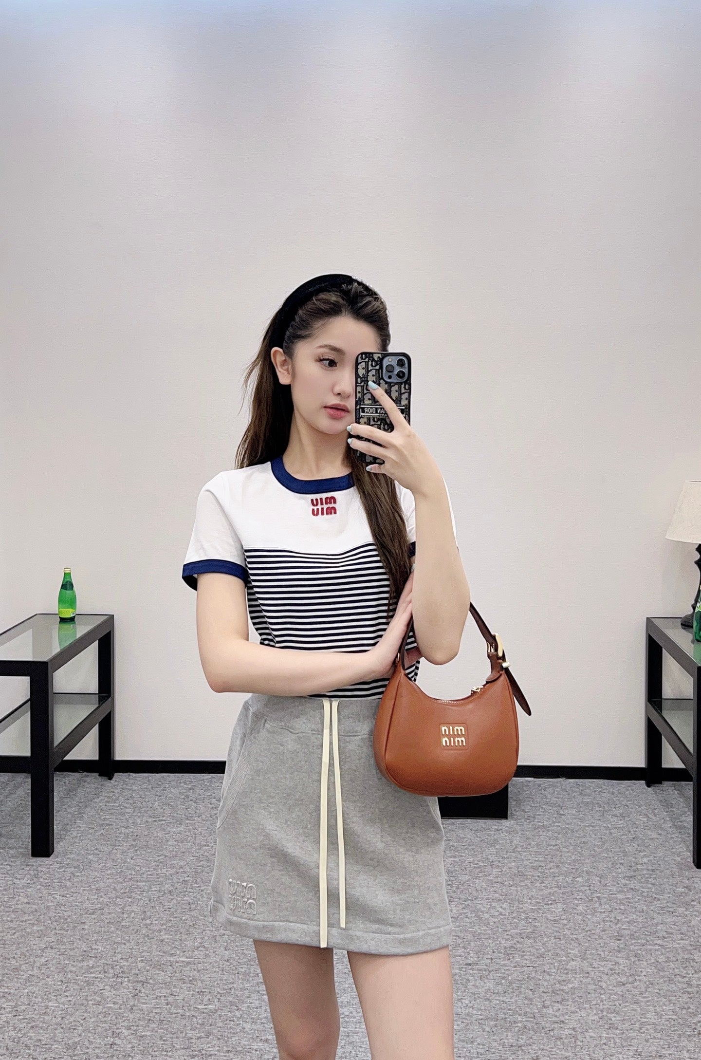 2025 Autumn New High Waist Drawstring Short Skirt