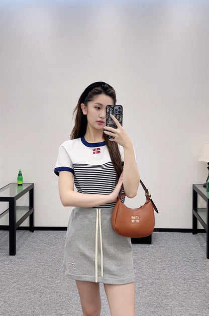 2025 Autumn New High Waist Drawstring Short Skirt