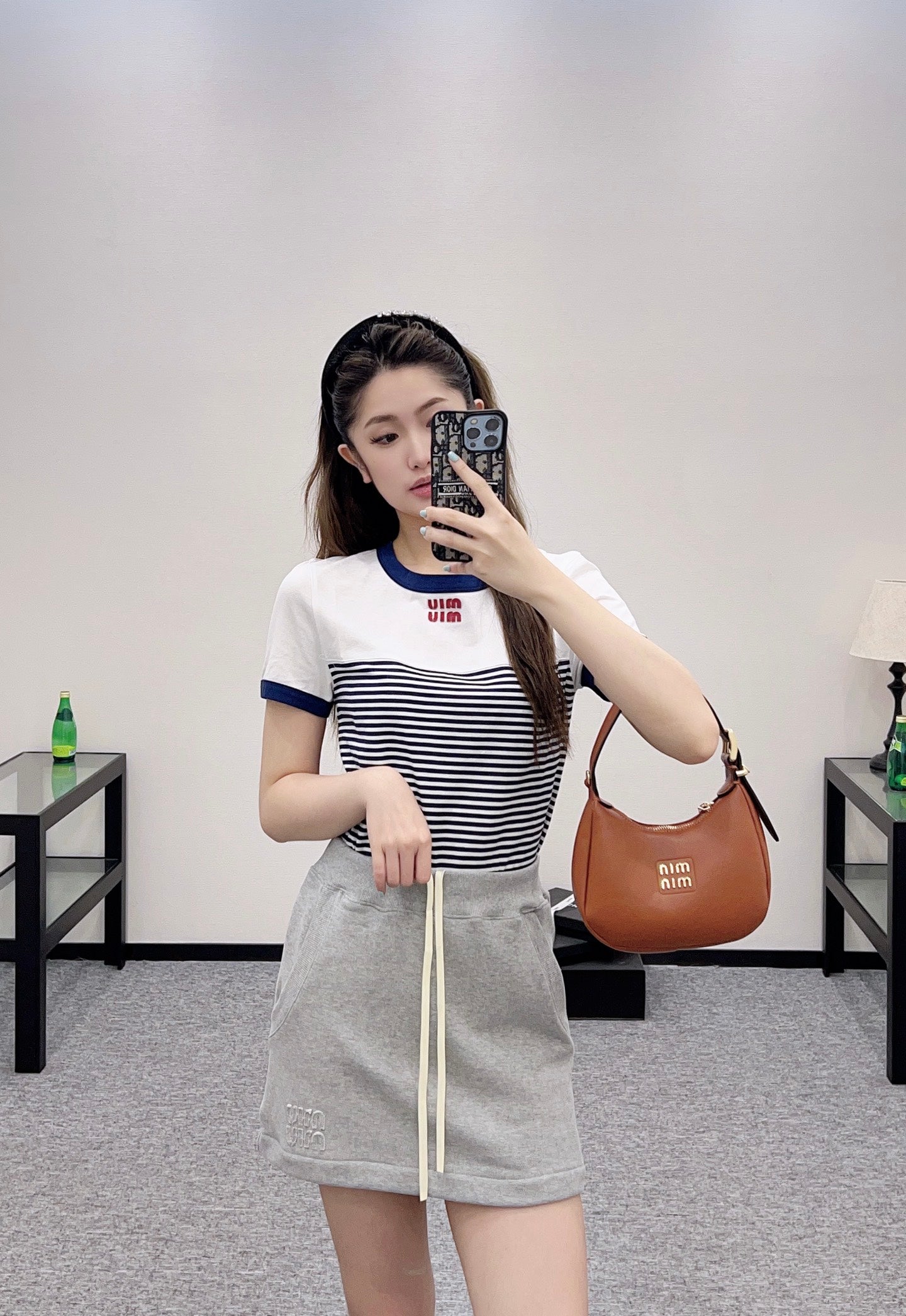2025 Autumn New High Waist Drawstring Short Skirt