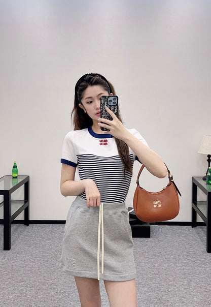 2025 Autumn New High Waist Drawstring Short Skirt
