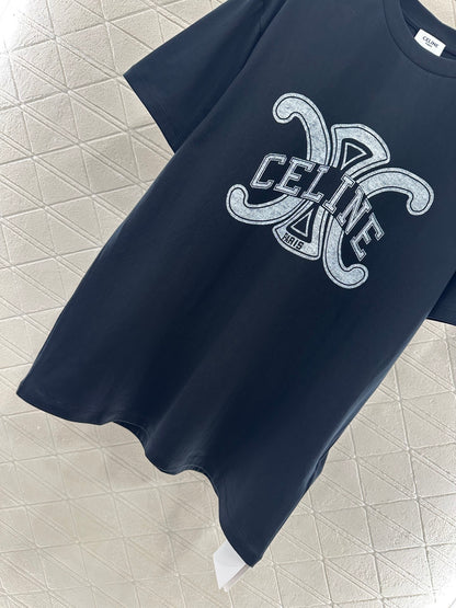 2025 Autumn New Round Neck Letter Print Tee