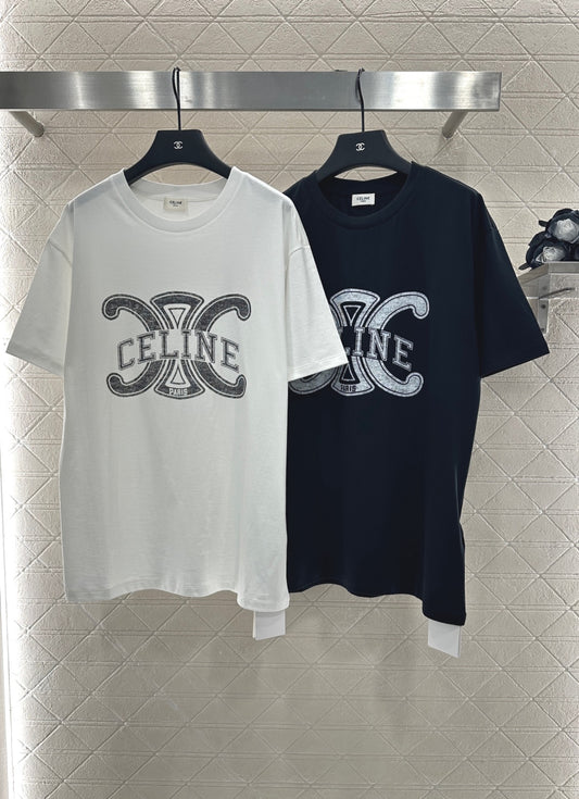 2025 Autumn New Round Neck Letter Print Tee