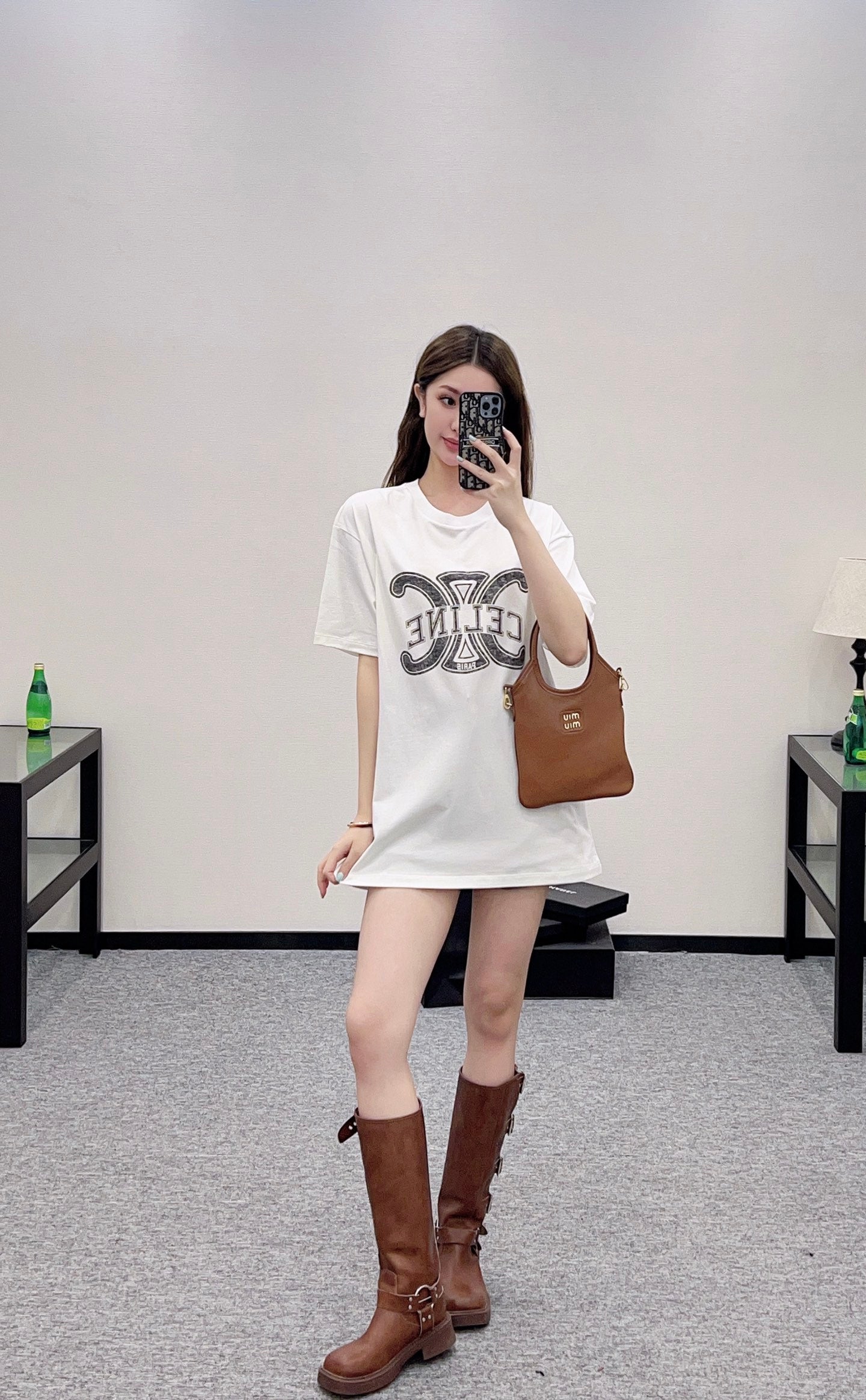 2025 Autumn New Round Neck Letter Print Tee
