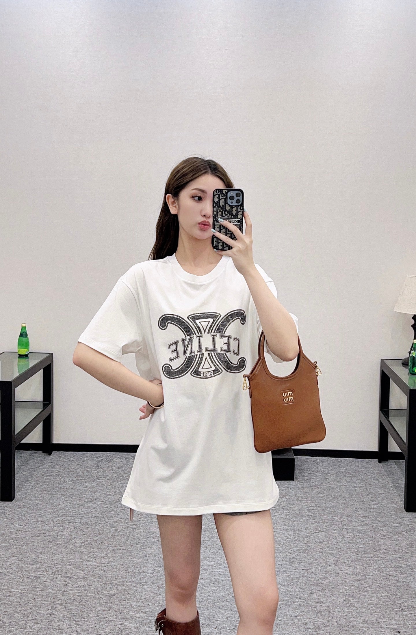 2025 Autumn New Round Neck Letter Print Tee