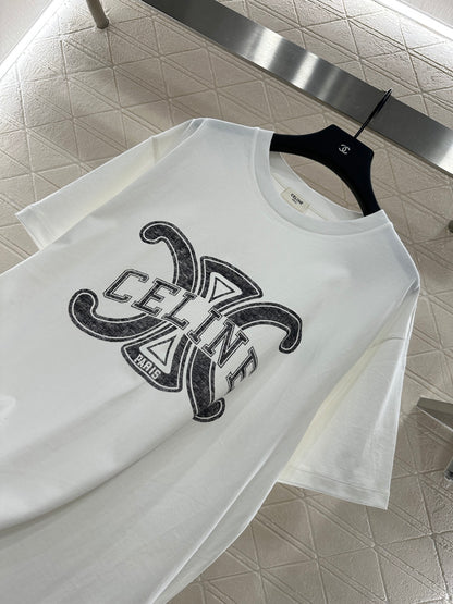 2025 Autumn New Round Neck Letter Print Tee